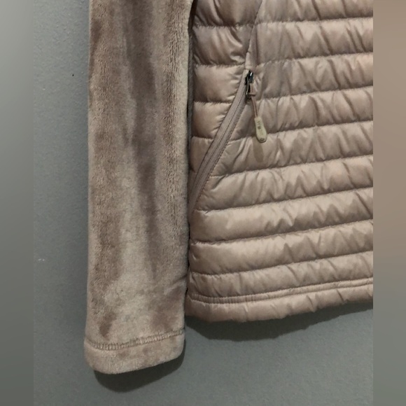 32 Degrees Dusty Pink Blush Ladies Mixed Media Plush Fuzzy Down Jacket - Picture 3 of 8